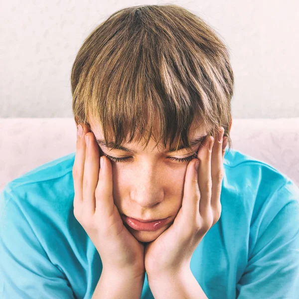 Sad Teenager at Home — Stock Photo, Image