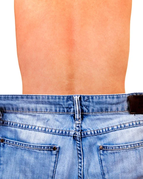Man in Jeans Bottom — Stock Photo, Image