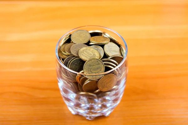 Coins in the Glass — Stock Photo, Image