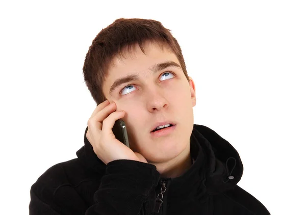 Young Man with Cellphone — Stock Photo, Image