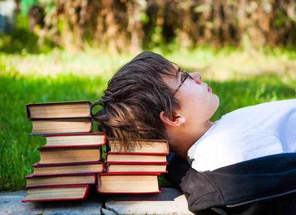 Teenager with a Books — Stock Photo, Image