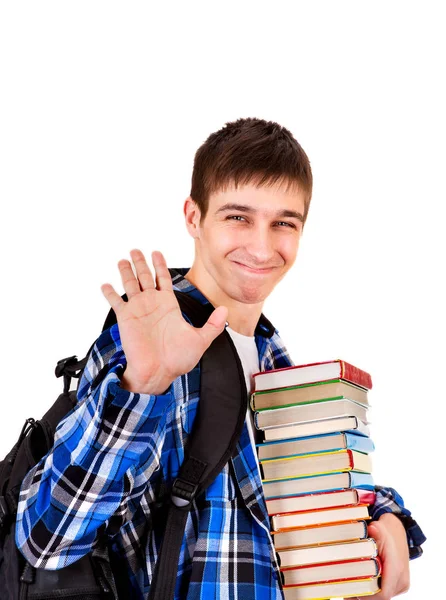 Student met een boeken — Stockfoto