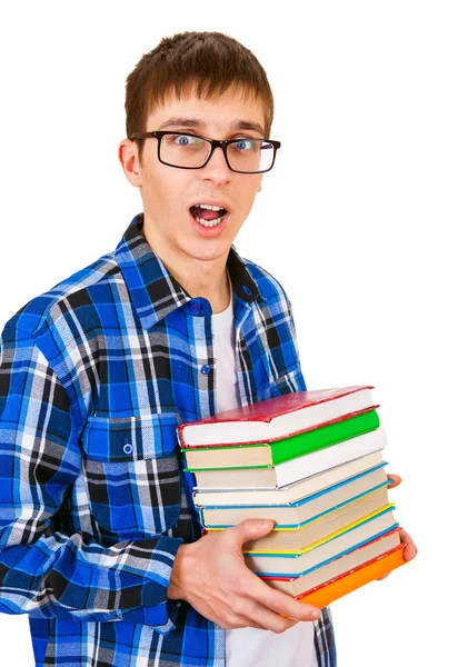 Μαθητής με μια βιβλία — Φωτογραφία Αρχείου
