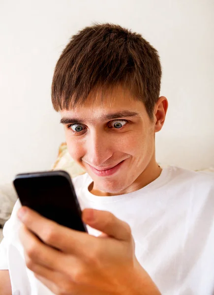Young Man with a Phone — Stock Photo, Image