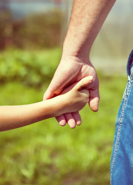 Adult and Kid Hands — Stock Photo, Image