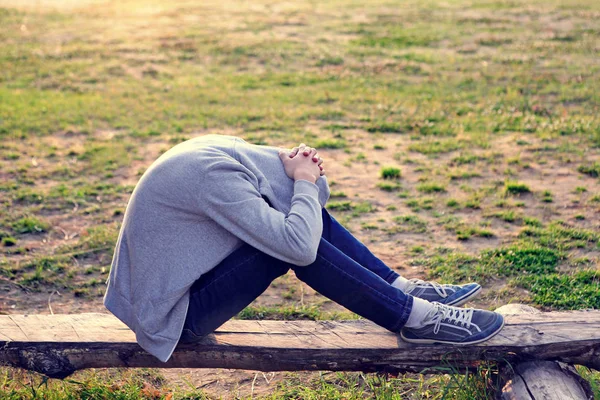 Sad Teenager outdoor — Stock Photo, Image