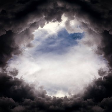 Hole in the Dramatic Clouds clipart