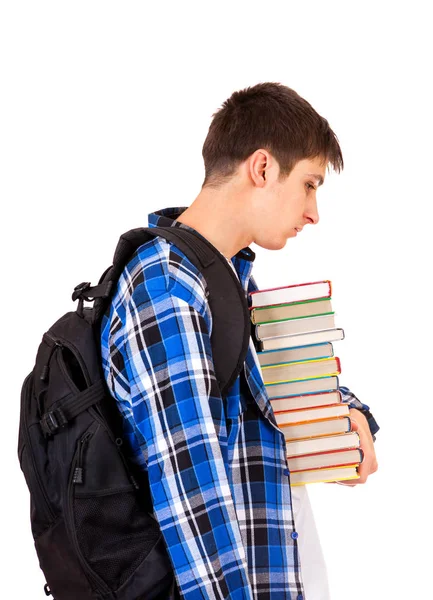 Joven triste con libros —  Fotos de Stock