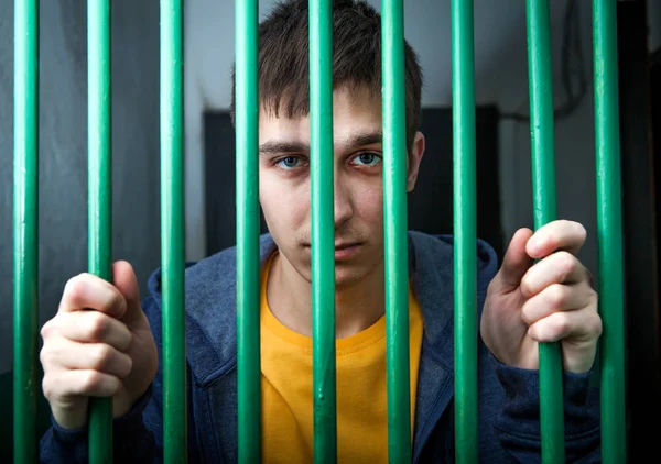 Jailed Young Man — Stock Photo, Image