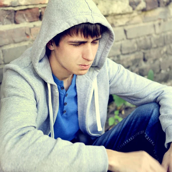 Sad Teenager outdoor Royalty Free Stock Photos