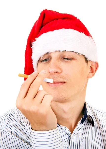 Jeune homme avec une cigarette — Photo