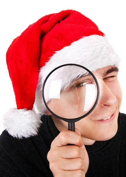 Man with Magnifying Glass — Stock Photo, Image