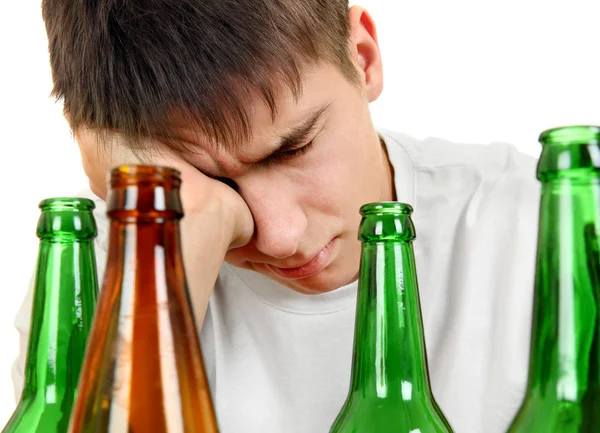 Young Man in Alcohol Addiction — Stock Photo, Image