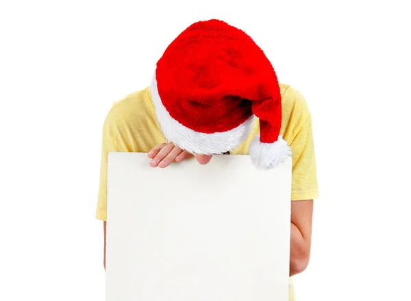 Person with Blank Board — Stock Photo, Image