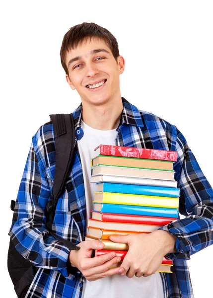 Student met de boeken — Stockfoto