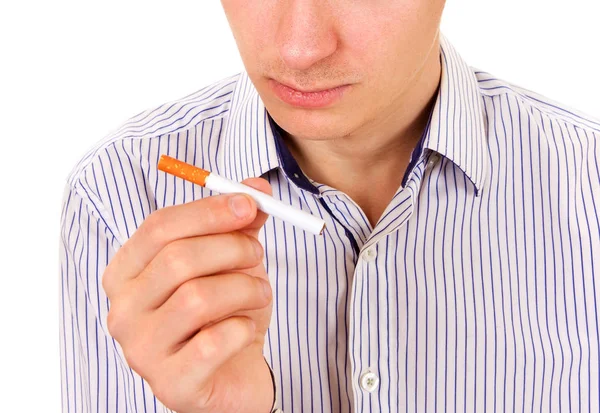 Чоловік з цигаркою — стокове фото