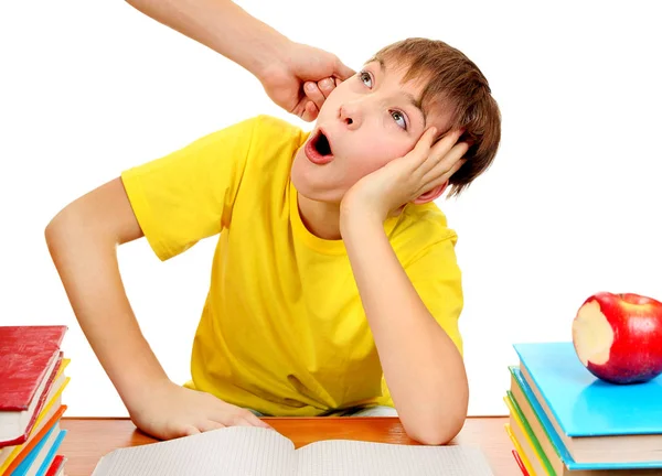 Naughty and Lazy Schoolboy — Stock Photo, Image