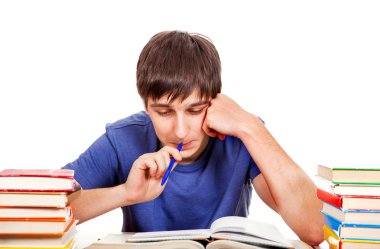 bir kitap ile öğrenci