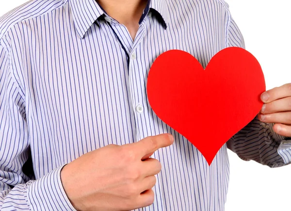 Person with a Heart Shape — Stock Photo, Image