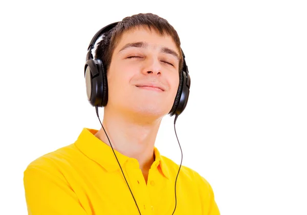 Young Man in Headphones — Stock Photo, Image