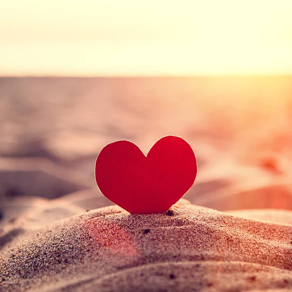 Heart Shape on the Sand — Stock Photo, Image