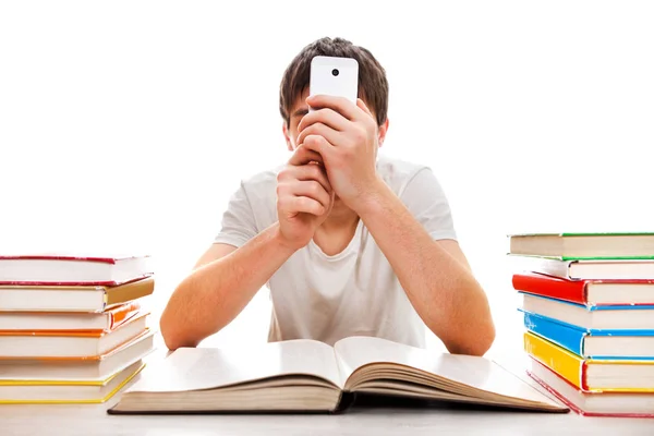Student with a Phone — Stock Photo, Image