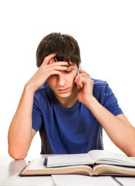 Öğrenci ile bir telefon