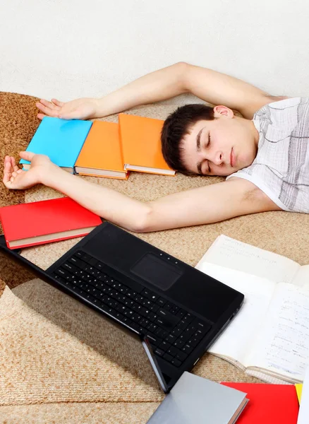 Student sleep with a Books