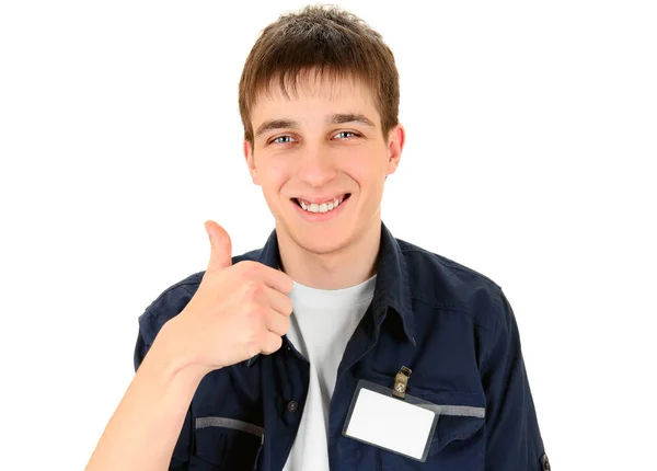 Young Man with a Thumb Up — Stock Photo, Image