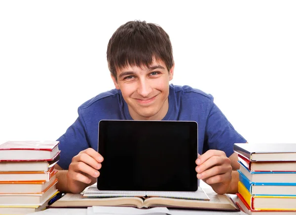 Estudante com um tablet — Fotografia de Stock