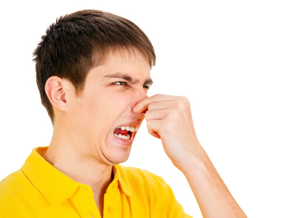 Young Man feel a Stink — Stock Photo, Image