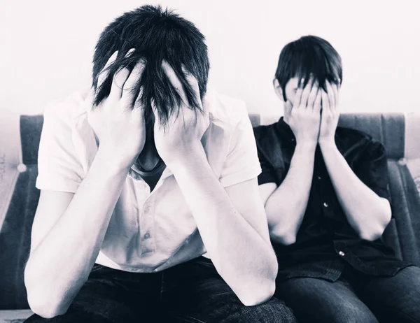 Två sorgliga män — Stockfoto
