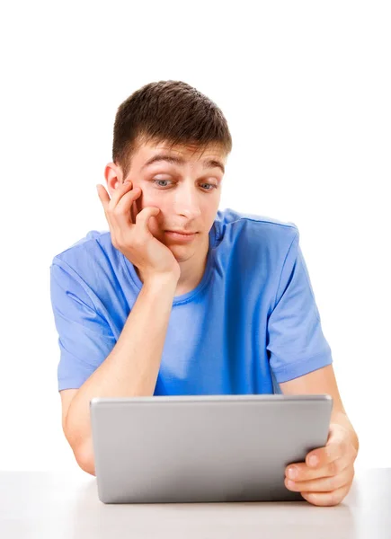 Young Man with a Tablet — Stock Photo, Image