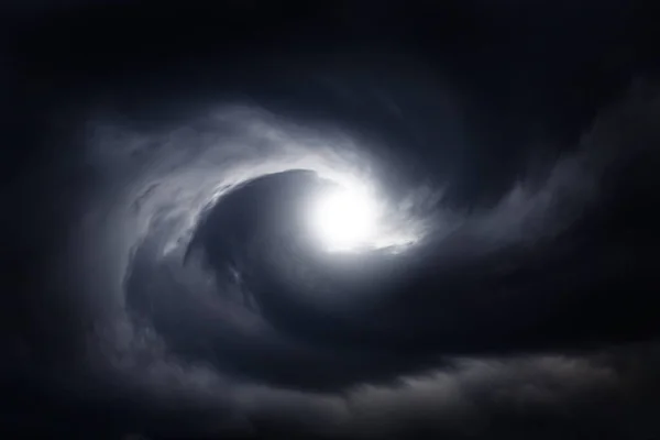 Turbilhão Desfocado Nas Nuvens Escuras Tempestade — Fotografia de Stock