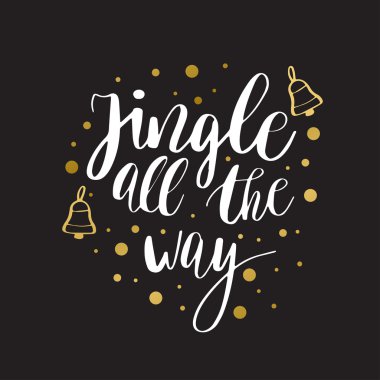Ta jingle. Noel ilham alıntı olduğunu. Parşomen için tebrik kartları, vektör yazı