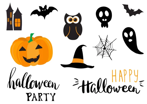 Collection d'autocollants halloween pour votre design — Image vectorielle