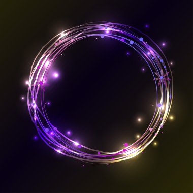 Abstract light circles background.  illustration.