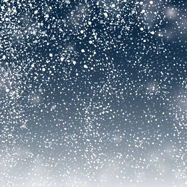 Luci astratte con fiocchi di neve su sfondo grigio e argento, illustrazione vettoriale — Vettoriale Stock
