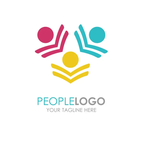 Logo tasarım insanlar. Yaratıcı soyut insanlar şekiller logo vektör. — Stok Vektör