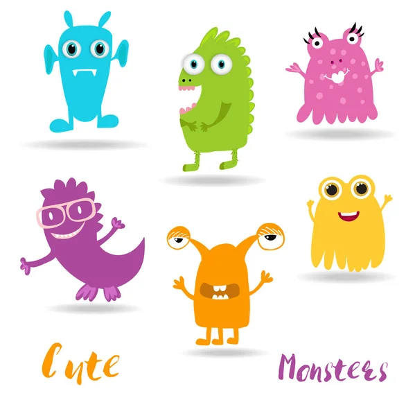 Cute cartoon monsters — Stockvector