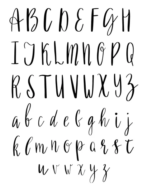 Vector English Alphabet. Handwritten Script. Hand Lettering and Custom Typography for Print, Web, for Posters, Cards, vector Illustrations — Stock Vector