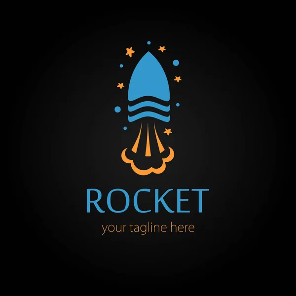 Rocket. Vector logo template — Stock Vector