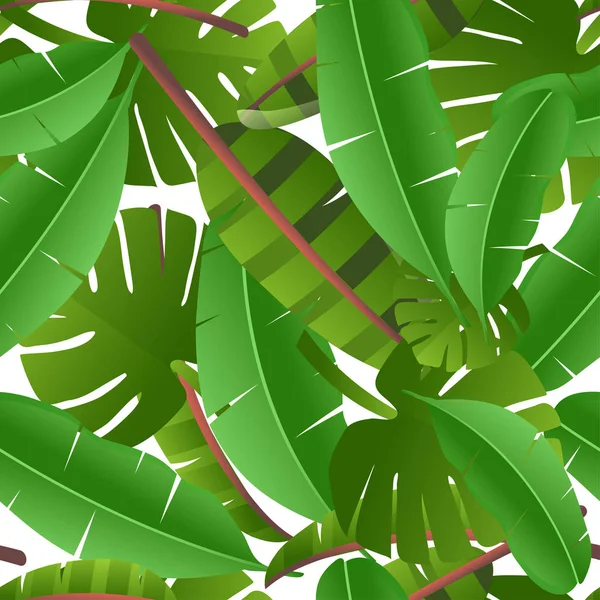 Листя пальмового дерева. Безшовний візерунок . — стоковий вектор