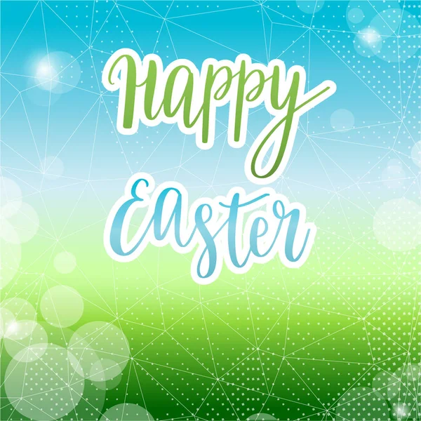 Easter background with eggs in grass and with copyspace — Stock Vector