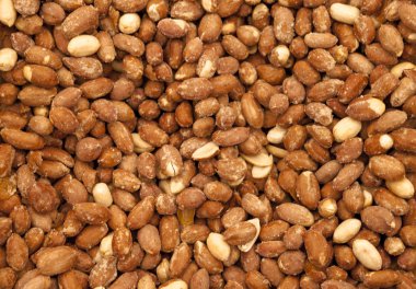 Tatlı kavrulmuş fıstık, closeup arka plan.