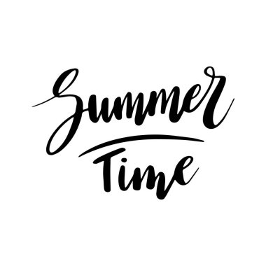 Yaz Merhaba, beyaz arka plan üzerinde tipografik yazıt. Tatil poster