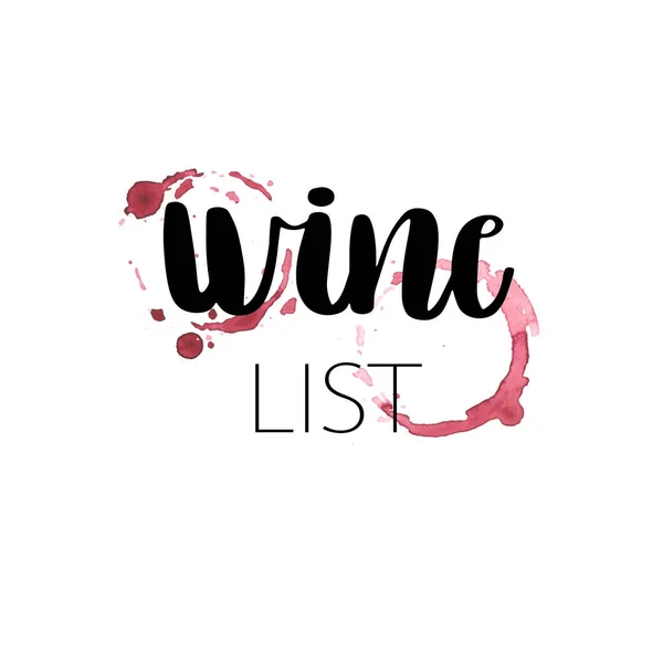 Διάνυσμα κρασί λίστα με λεκέ εικονίδιο — Διανυσματικό Αρχείο