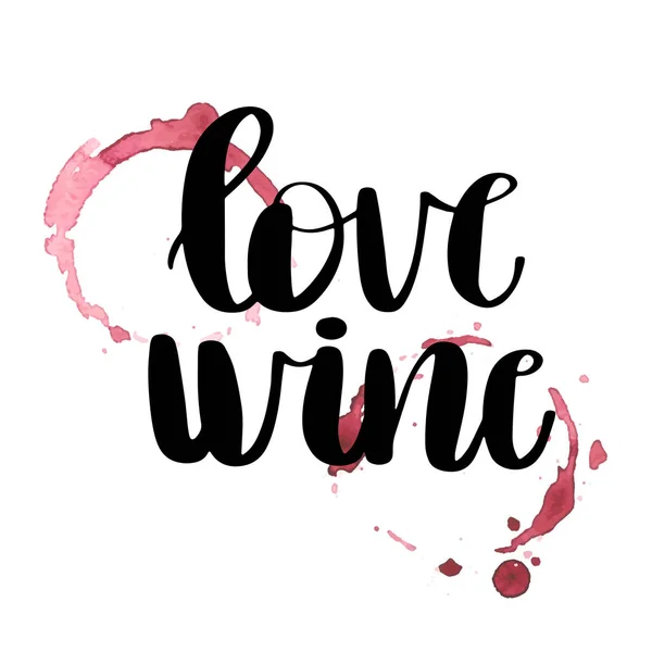 Tarjeta de vino Love — Vector de stock