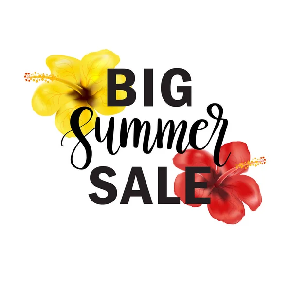 Big Summer Sale lettering quote. Banner, poster, web and print design. — Stock Vector