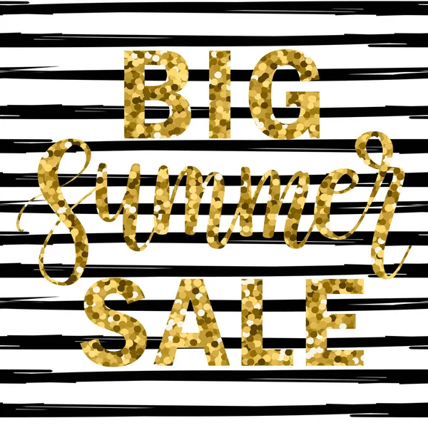 Big summer sale inscriptions. Abstract vector hand lettering. Mo — Stock Vector